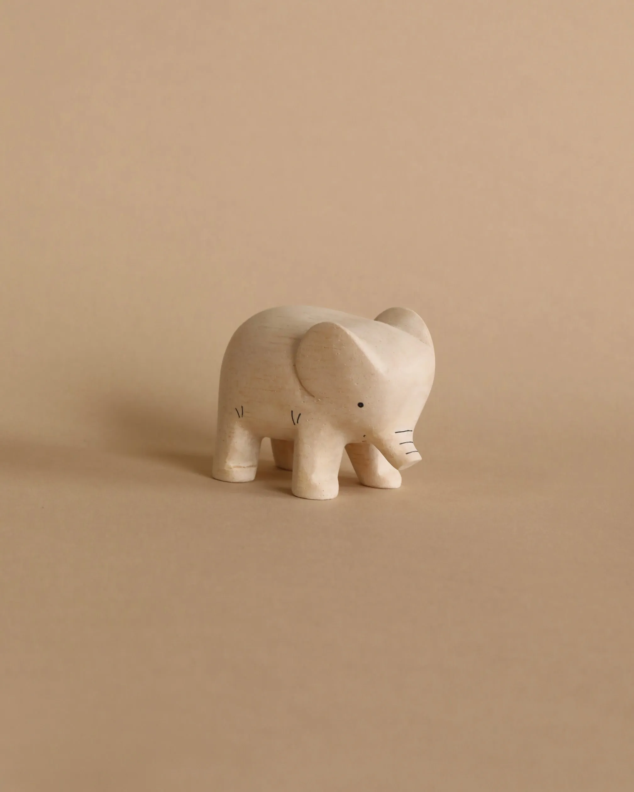 Handmade Tiny Wooden Safari Animals - Elephant