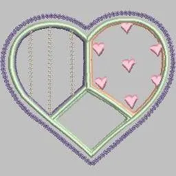 Heart Appliques: Embroidery Design Pack