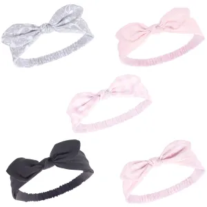 Hudson Baby Cotton and Synthetic Headbands, Pink Bandana