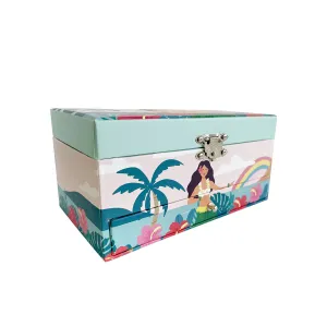 Hula Girl Music Box Large, Blue