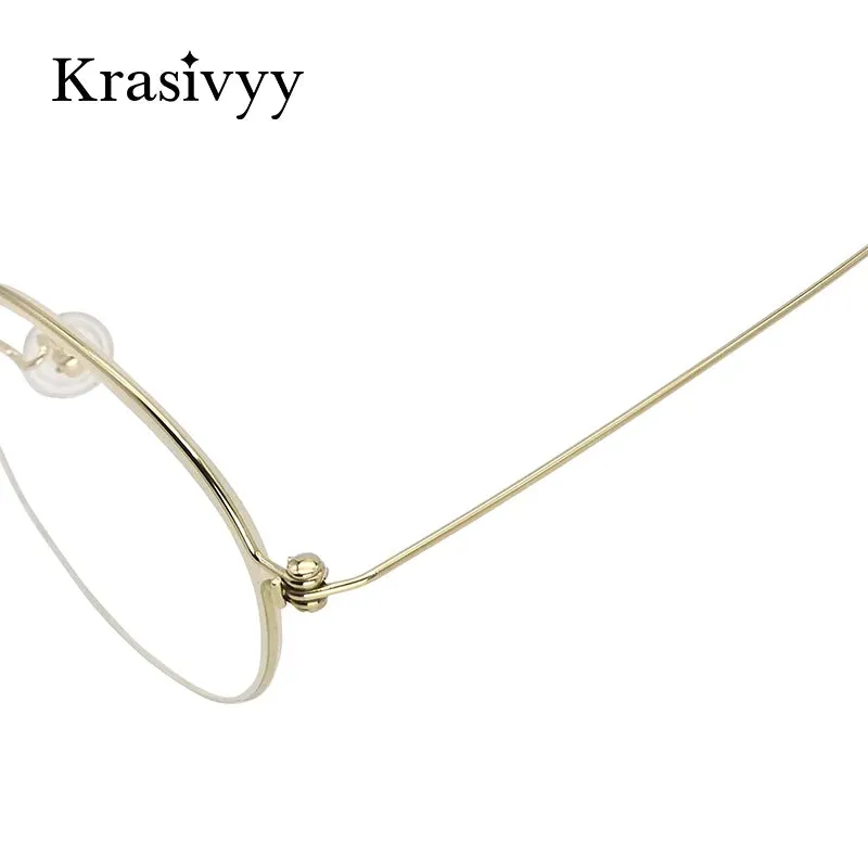 Krasivyy Womens Full Rim Oval Titanium Eyeglasses Kr7287