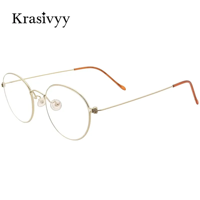 Krasivyy Womens Full Rim Oval Titanium Eyeglasses Kr7287