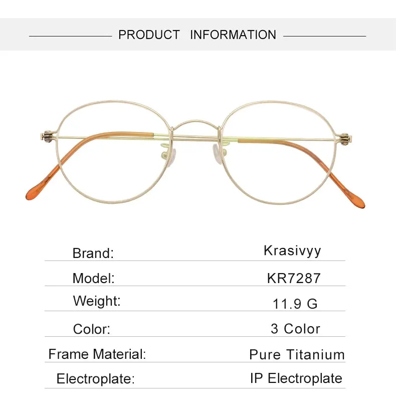 Krasivyy Womens Full Rim Oval Titanium Eyeglasses Kr7287