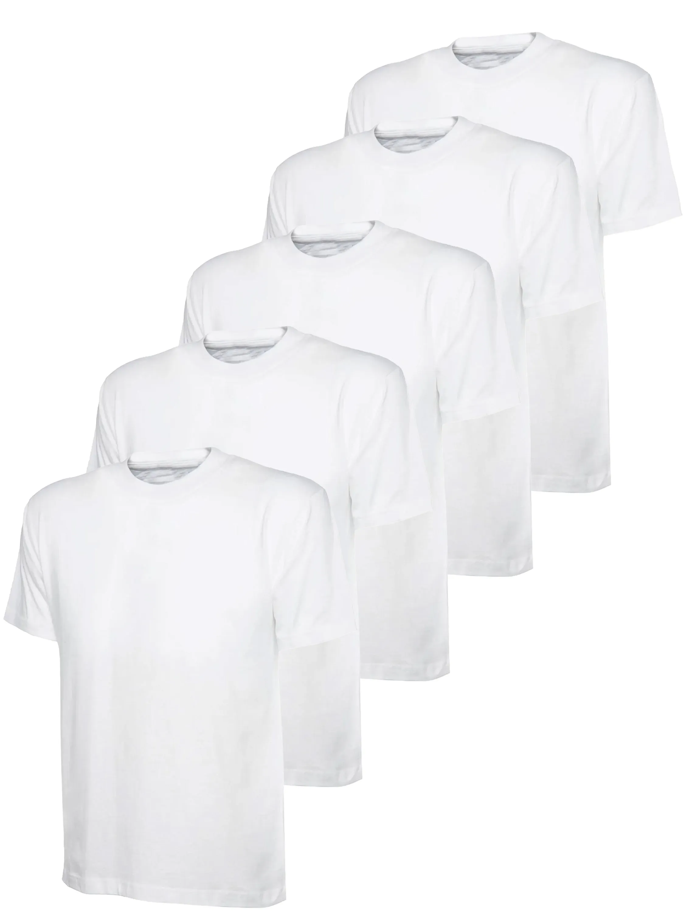 Kruze | Womens Crew Neck T-Shirts (5 Pack) - White