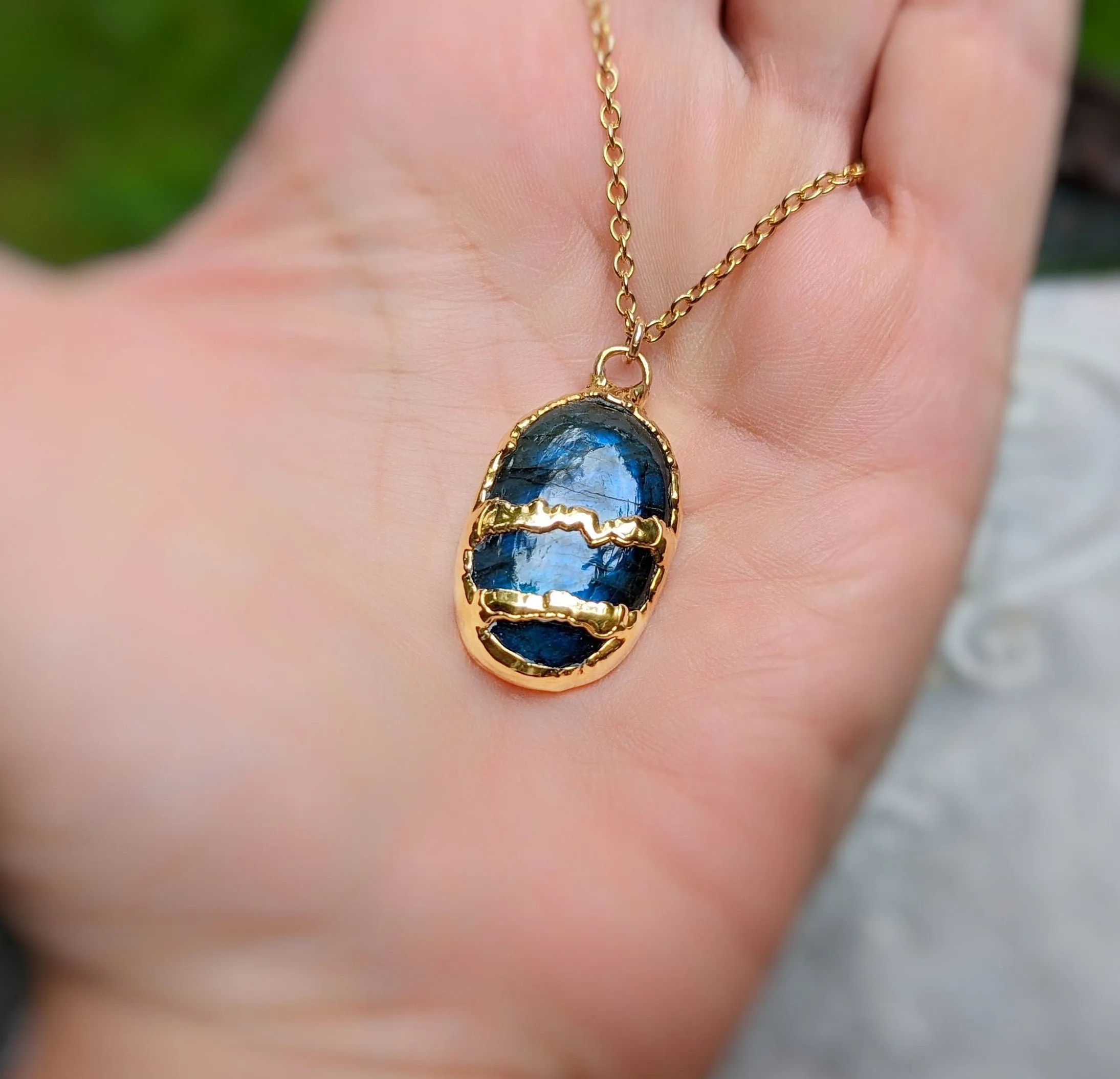 Labradorite Kintsugi necklace