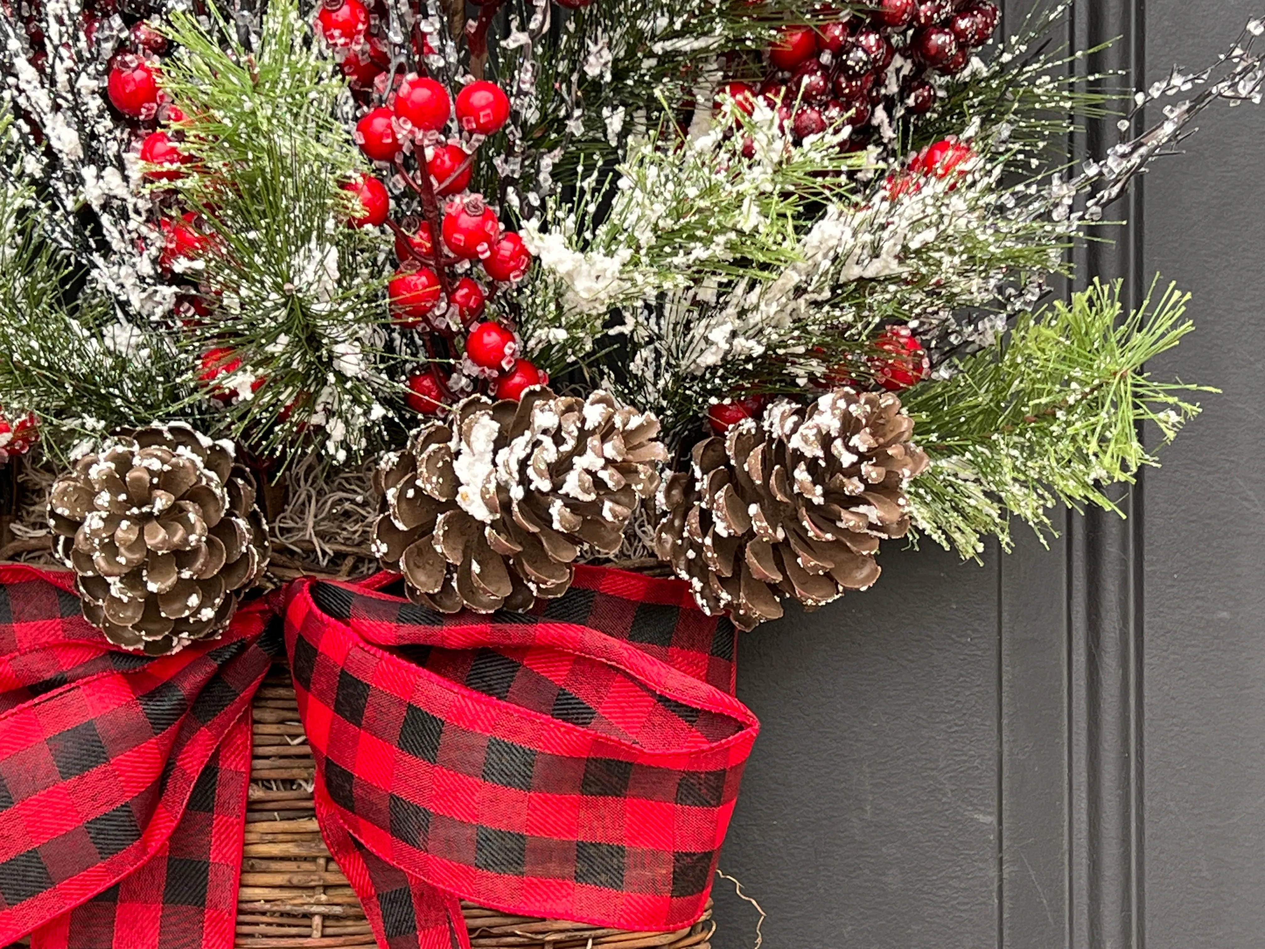 Let it Snow Front Door Christmas Basket