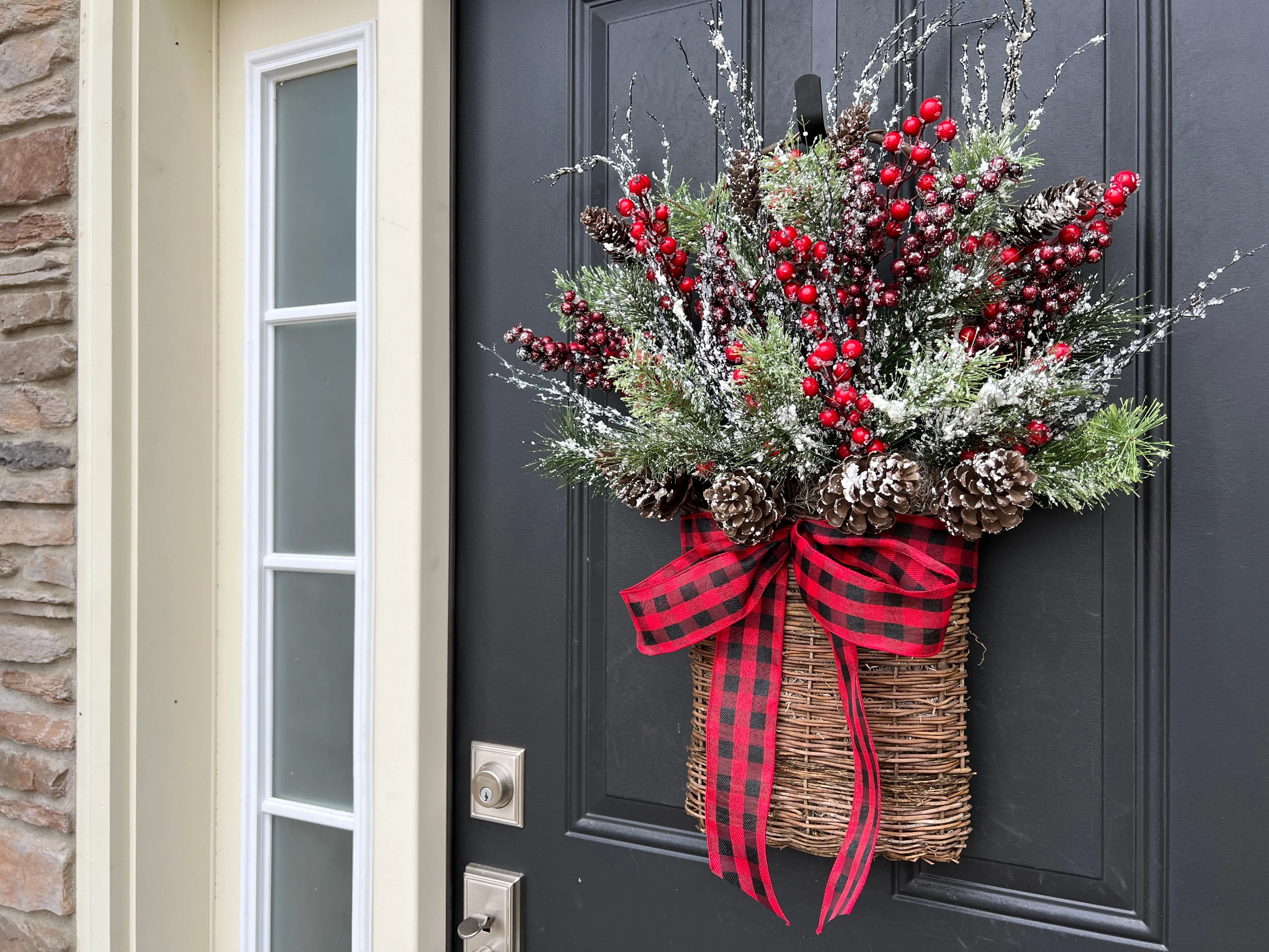 Let it Snow Front Door Christmas Basket