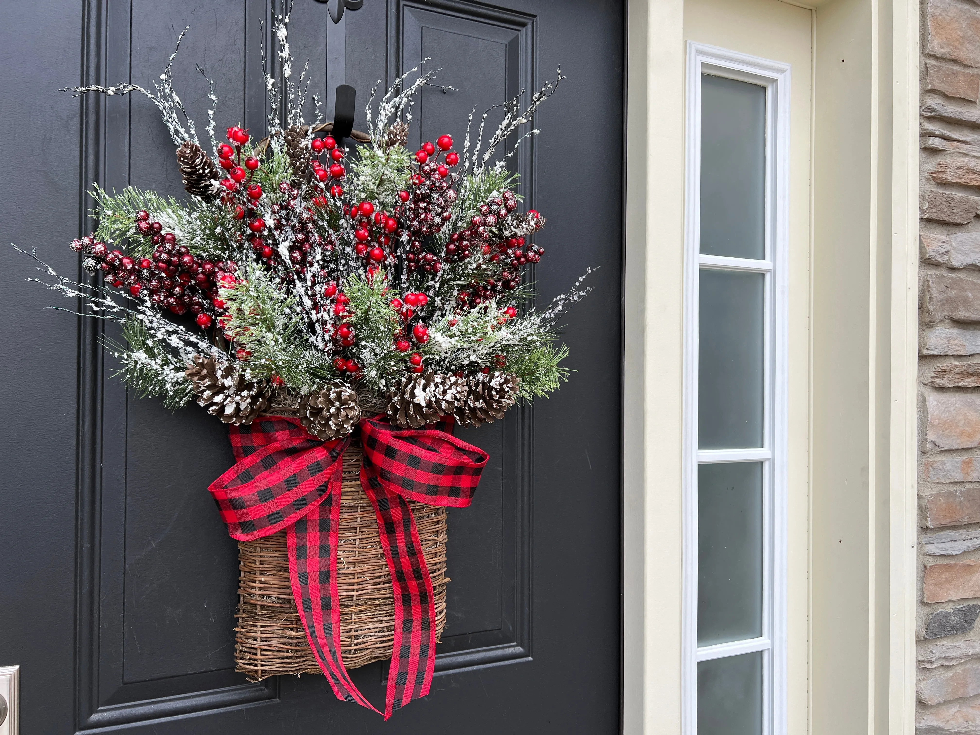 Let it Snow Front Door Christmas Basket