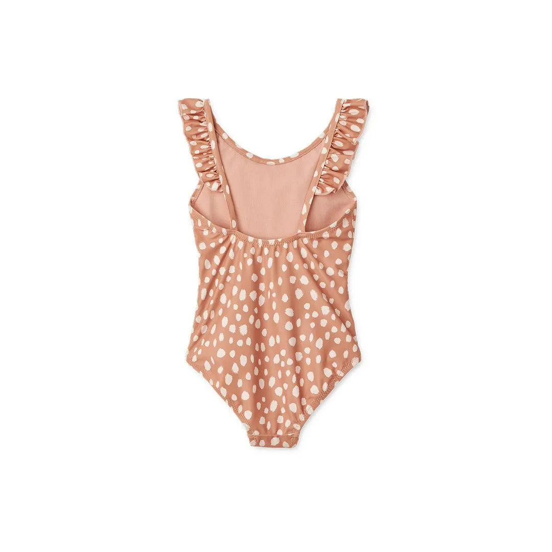 Liewood Kallie Printed Swimsuit - Leo Spots - Tuscany Rose