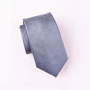 Lucky Orange Irish Clover Grey Geometric Floral Modern Tie 3"