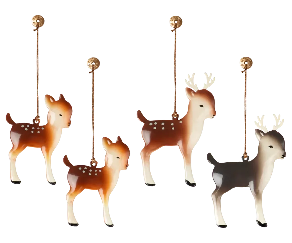 Maileg Reindeer family, Metal ornaments