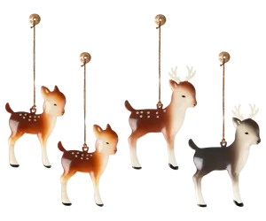 Maileg Reindeer family, Metal ornaments