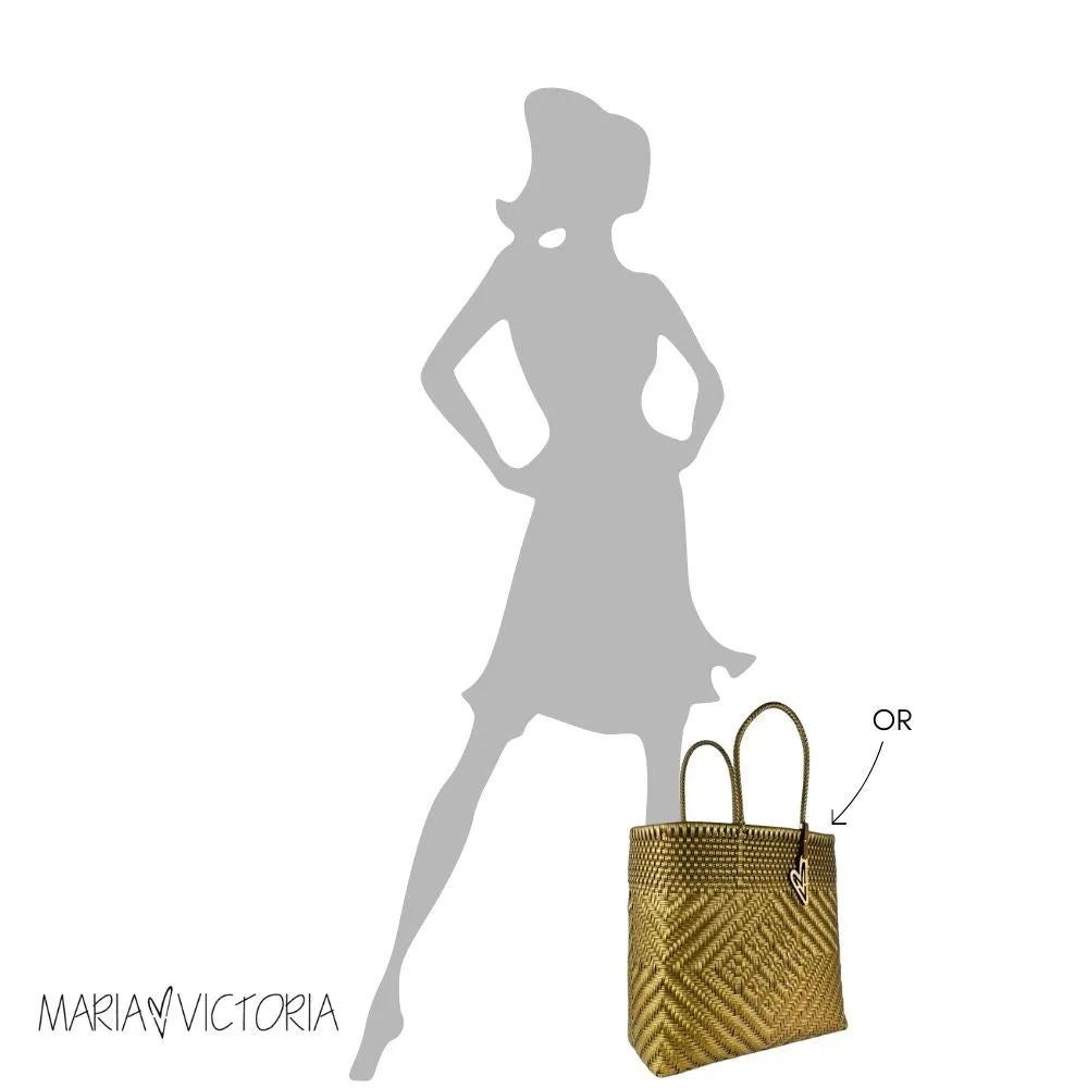 Maria Victoria | Cabo Tote | Upcycled, Handwoven, Ivory&blues Tote