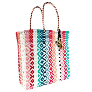 Maria Victoria | Valentina Tote | Upcycled, Handwoven, Multicolor Tote