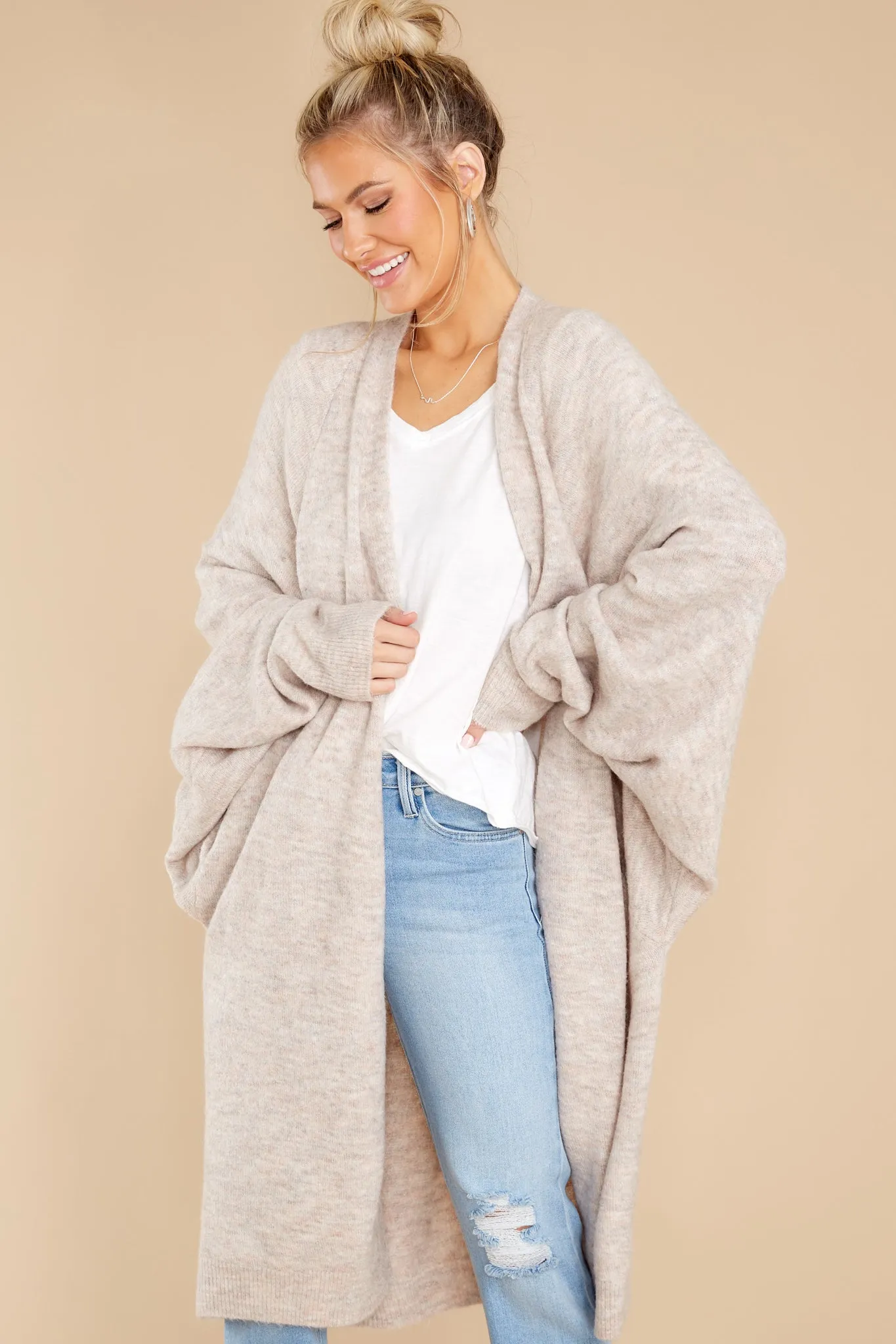 Miracles Of Cozy Beige Cardigan