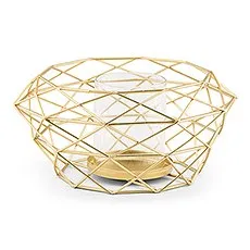 MODERN GOLD GEOMETRIC METAL TABLE CENTERPIECE