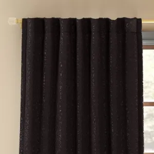 Open Box - 50"x84" Blackout Embossed Velvet Curtain Panel Black - Threshold