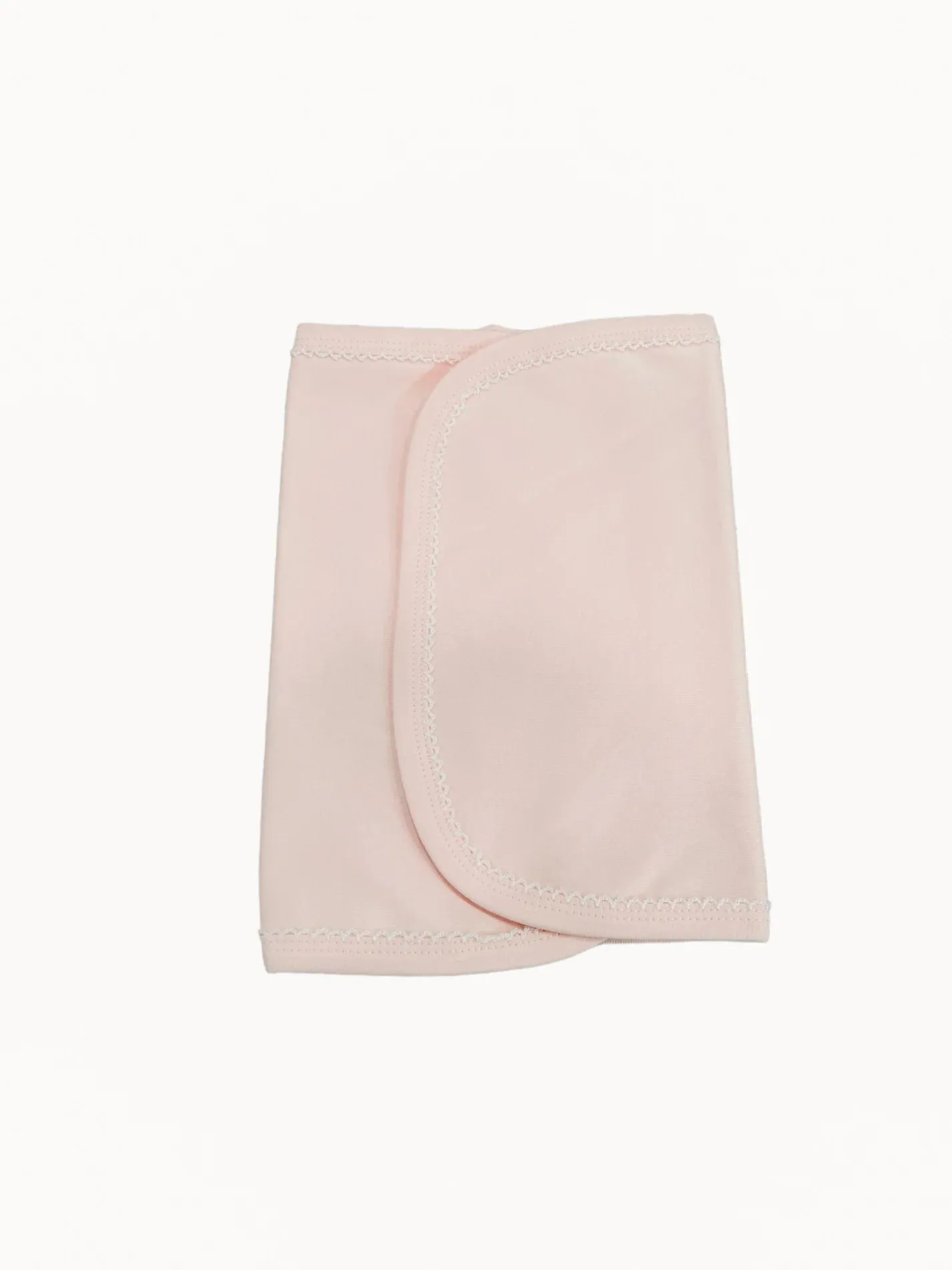 Organic Picot Trimmed Burp Cloth: Pink