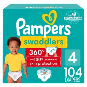 Pampers Swaddler 360 Enormous Disposable Baby Diapers - Size 4 - 104ct