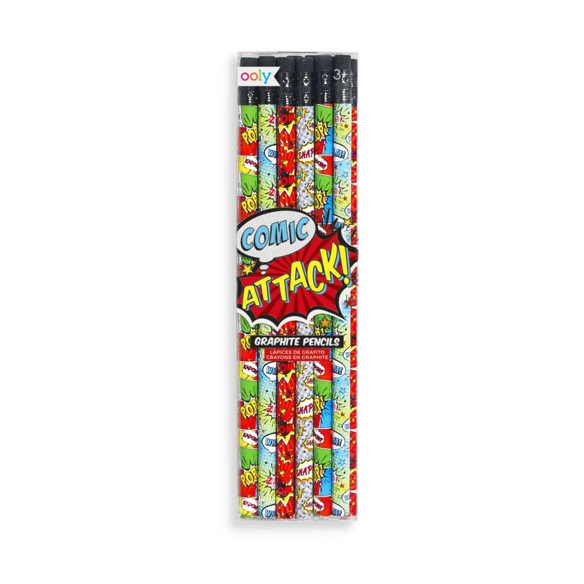 Pencils | Comic Attack Pencils - Set of 12 | Ooly