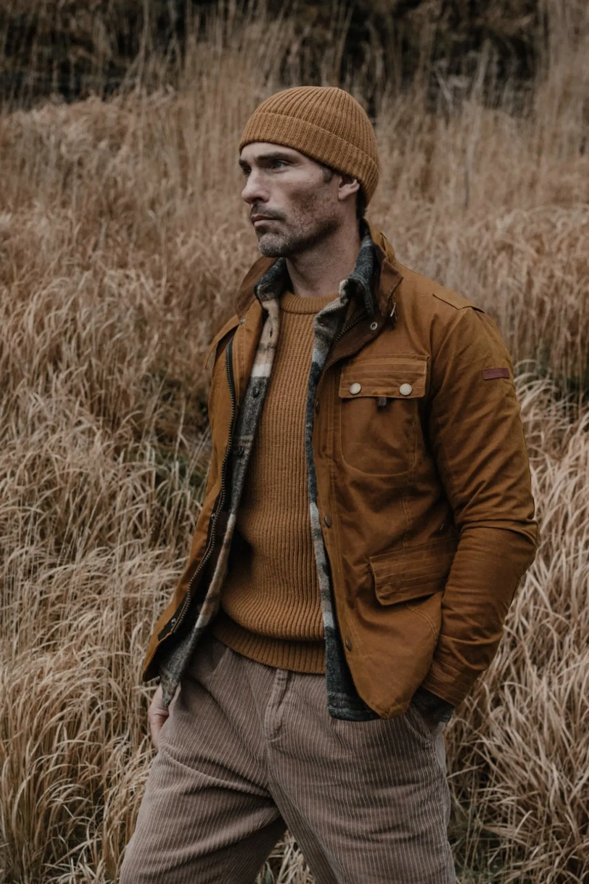 Peregrine - Bexley Waxed Jacket in Mustard