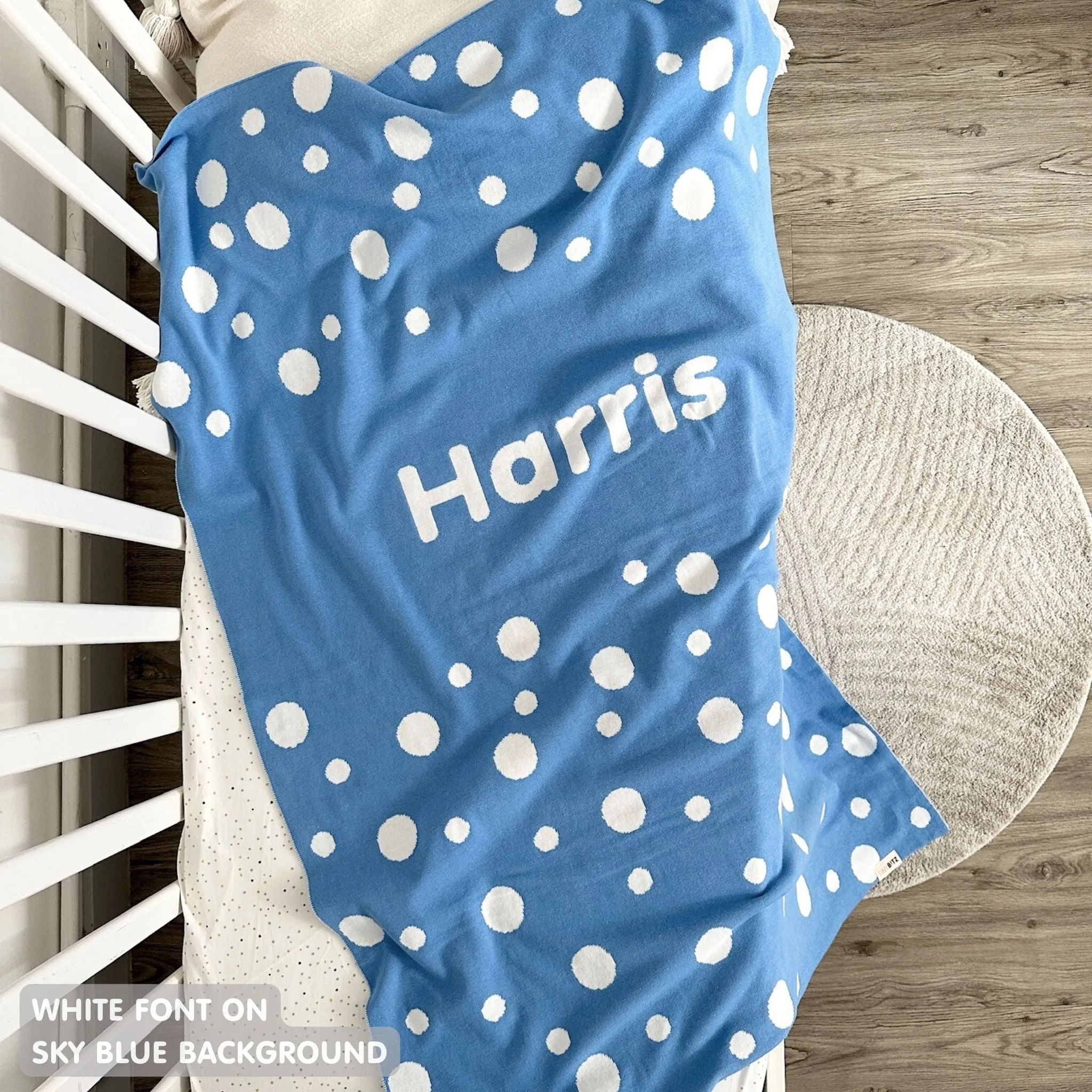 Personalized Blanket for Babies and Kids (The Dots)