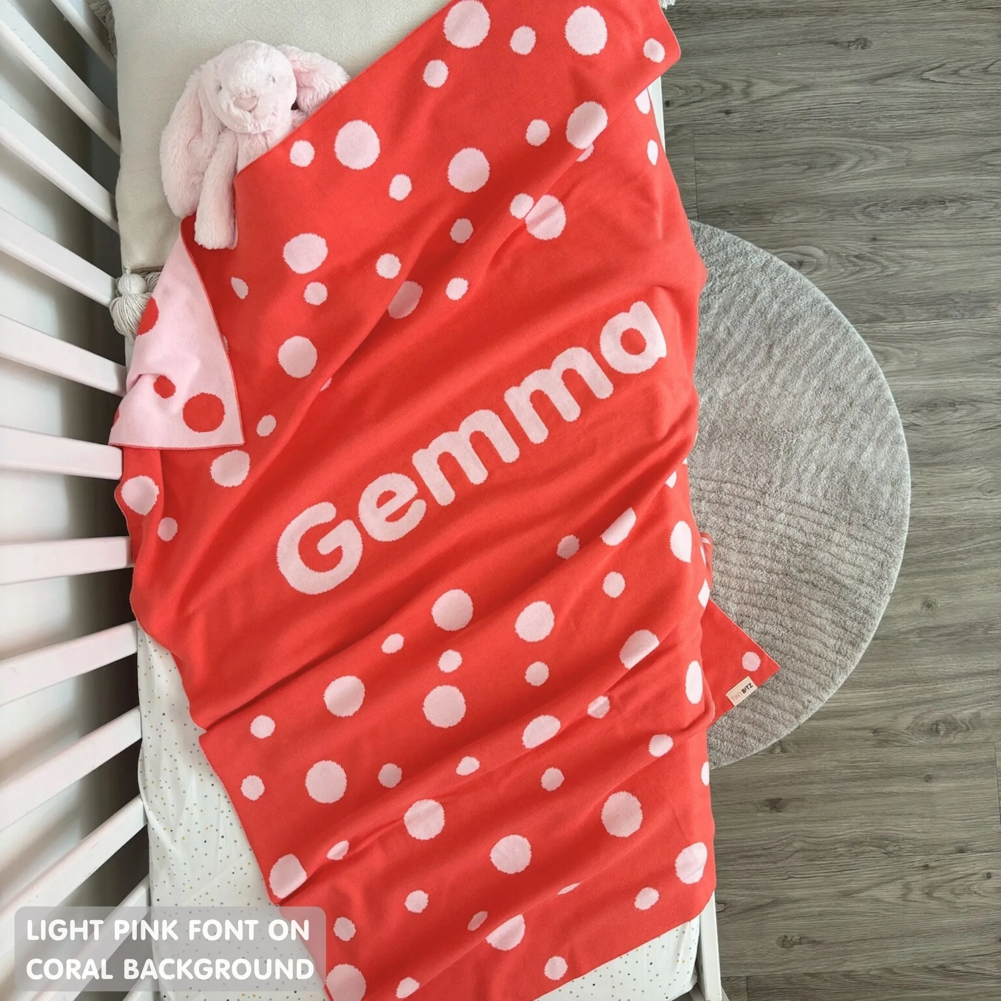 Personalized Blanket for Babies and Kids (The Dots)