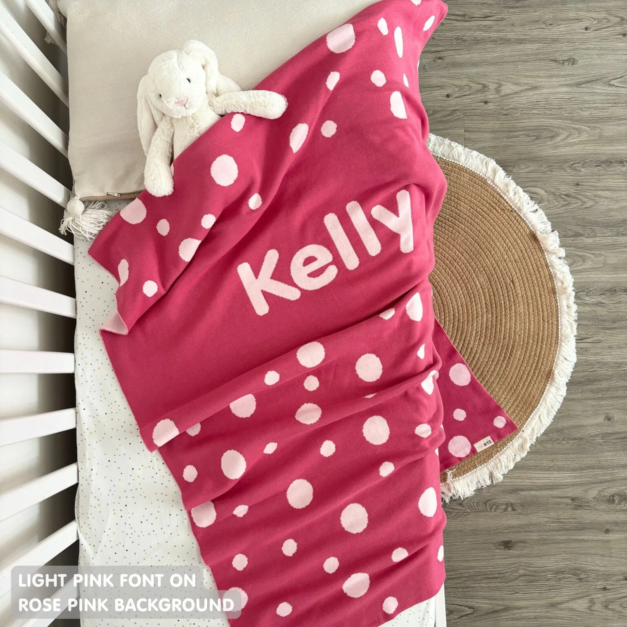 Personalized Blanket for Babies and Kids (The Dots)