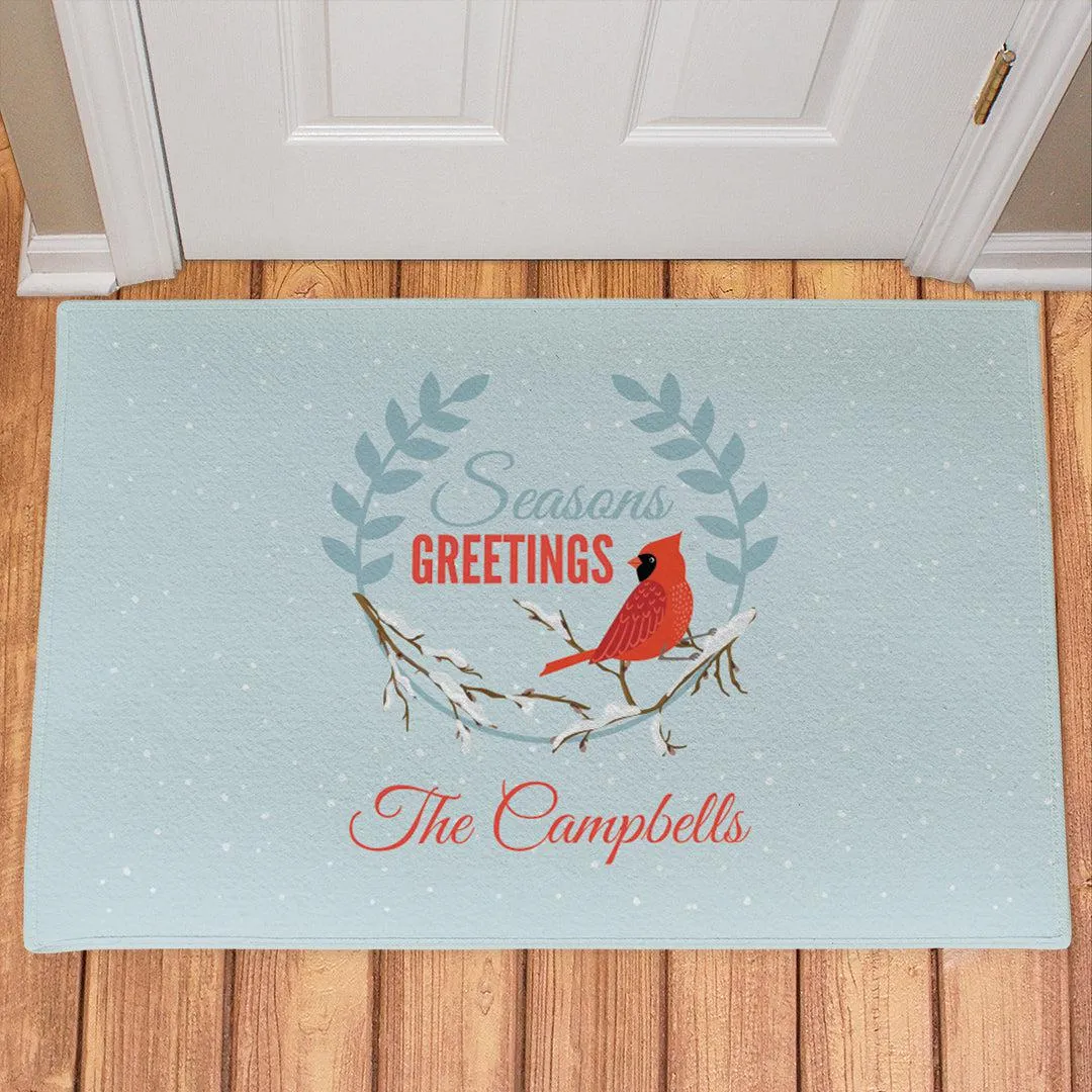 Personalized Cardinal Doormat