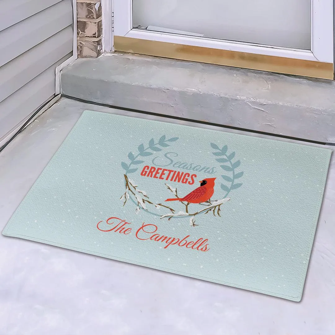 Personalized Cardinal Doormat