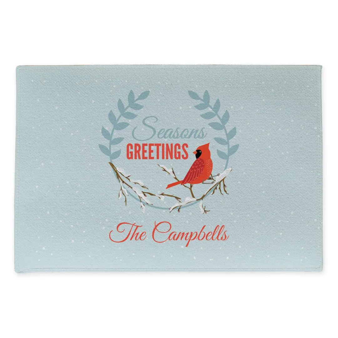 Personalized Cardinal Doormat