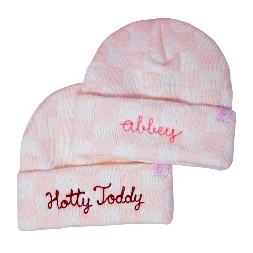 Personalized Checkered Beanie