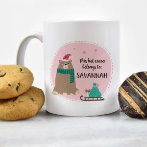 Personalized Kids Bear Hot Chocolate Mug