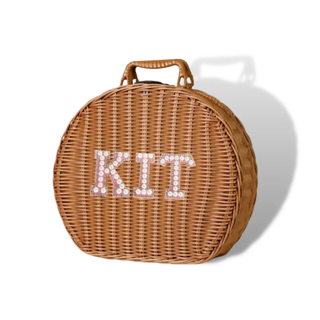 Personalized Wicker Round Box