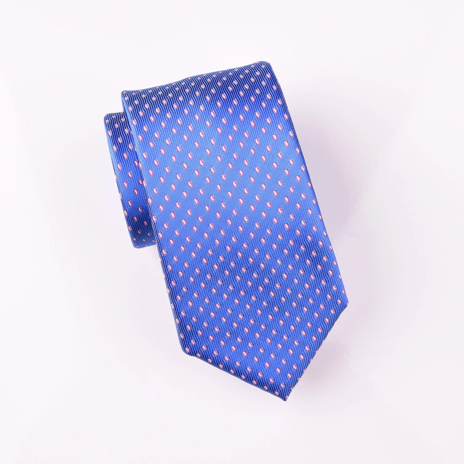 Pink Mini Floral Fruit Slice Blue Formal Luxury Modern Microfibre Tie 3"