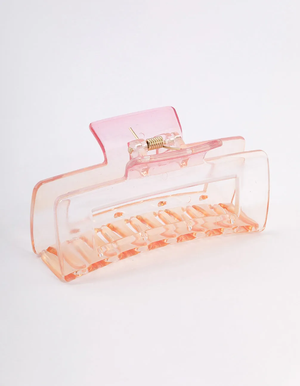 Pink Rectangle Ombre Claw Clip