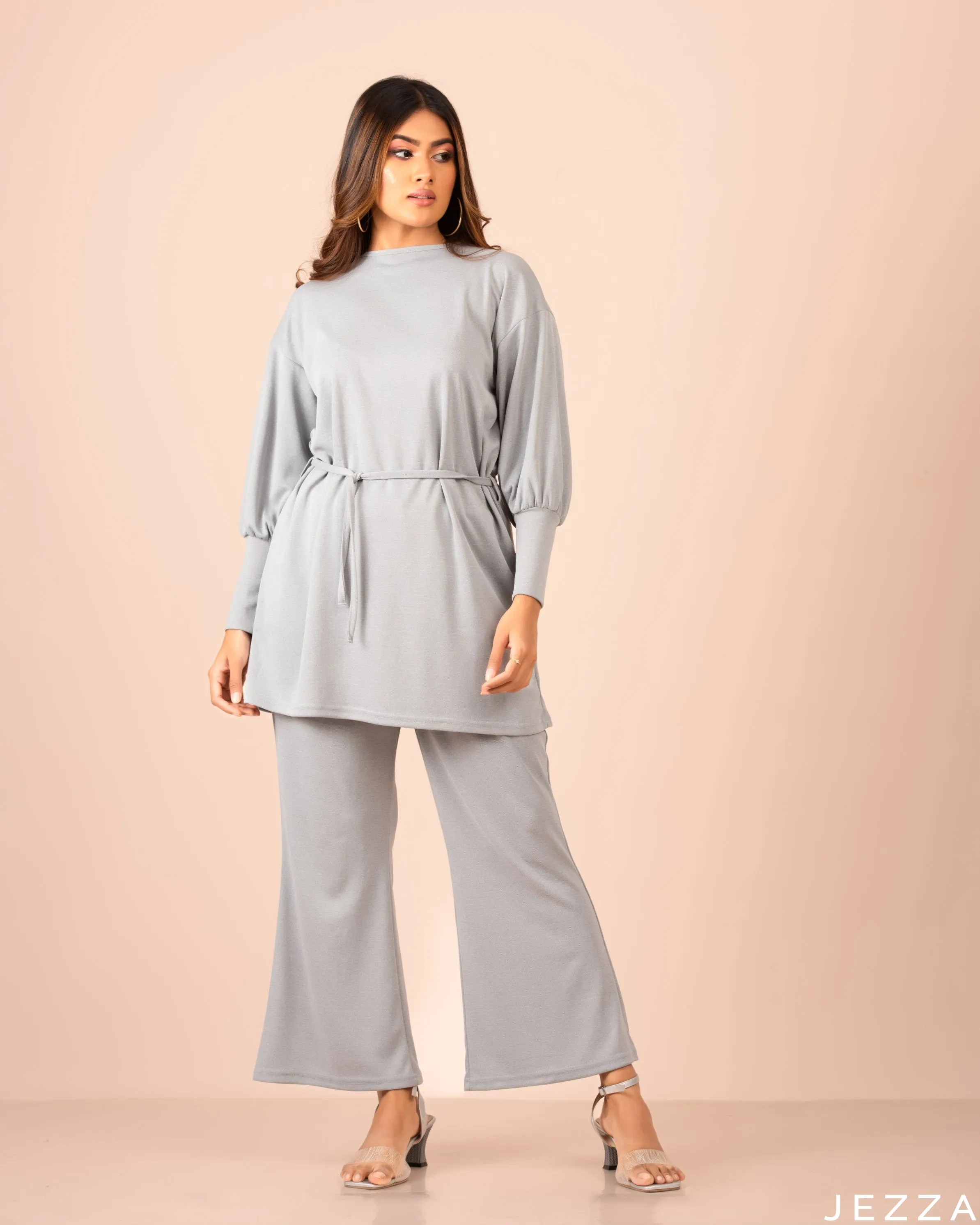 Relaxed Cotton Knit Top & Pant Set 56843/57573