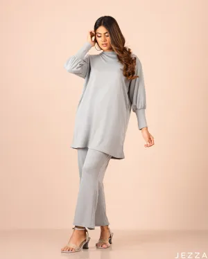 Relaxed Cotton Knit Top & Pant Set 56843/57573