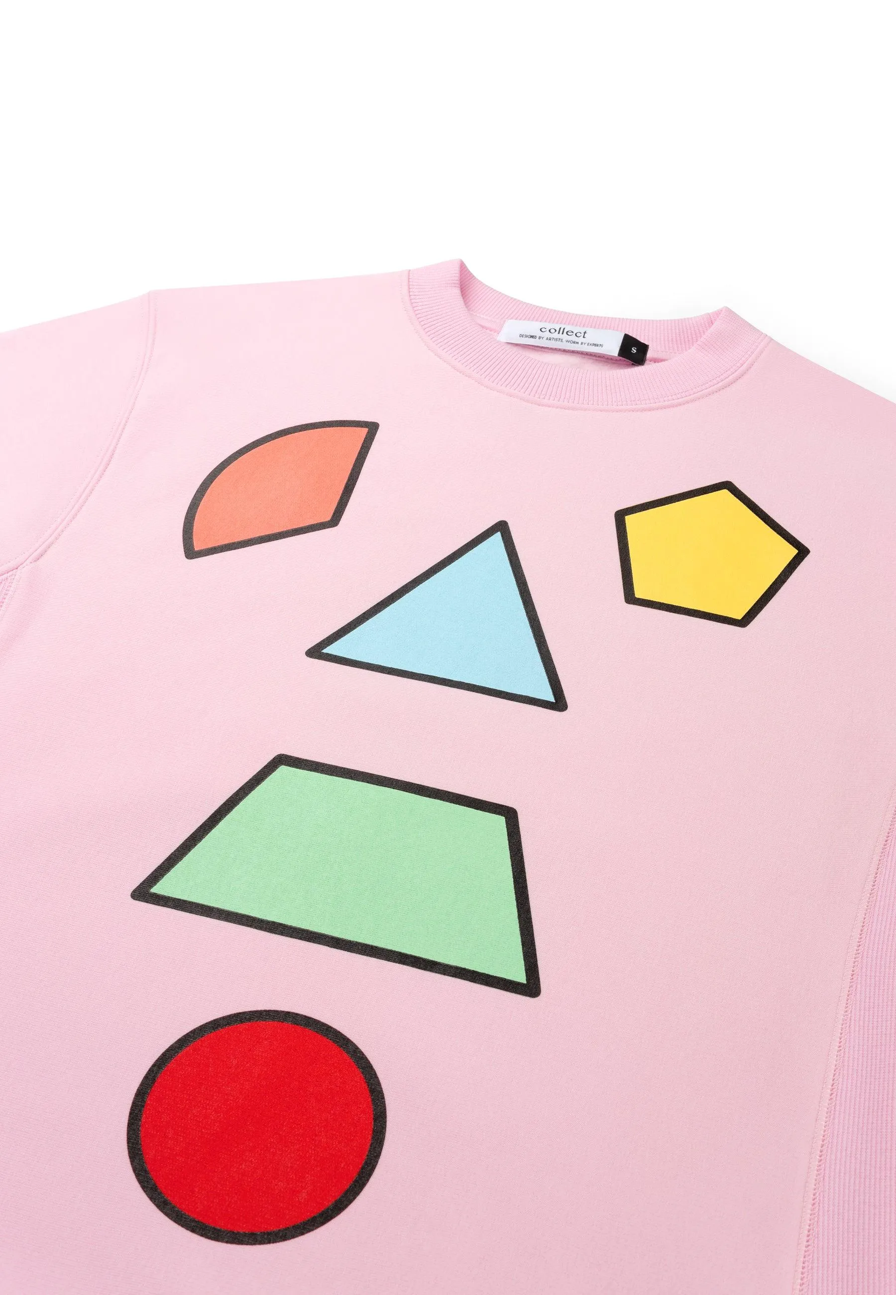 Rosy Geometric Delight Sweater