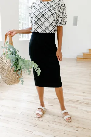 'Sasha' Knit Midi Skirt