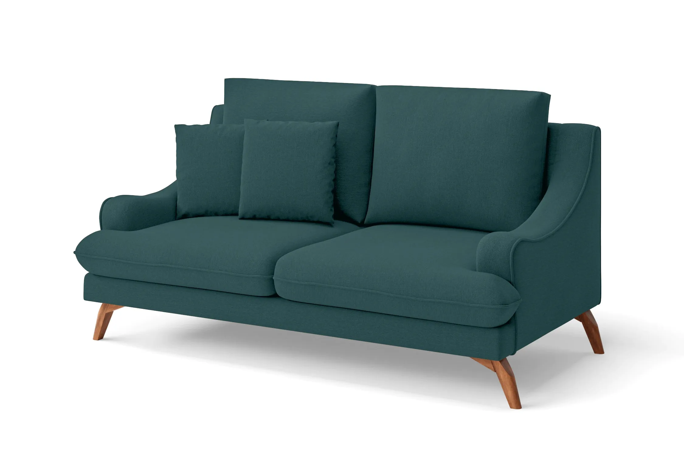 Savona 2 Seater Sofa Teal Linen Fabric