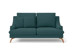 Savona 2 Seater Sofa Teal Linen Fabric