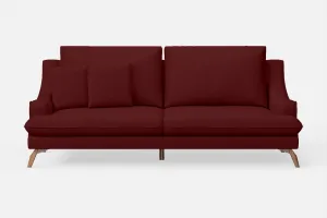 Savona 3 Seater Sofa Red Leather