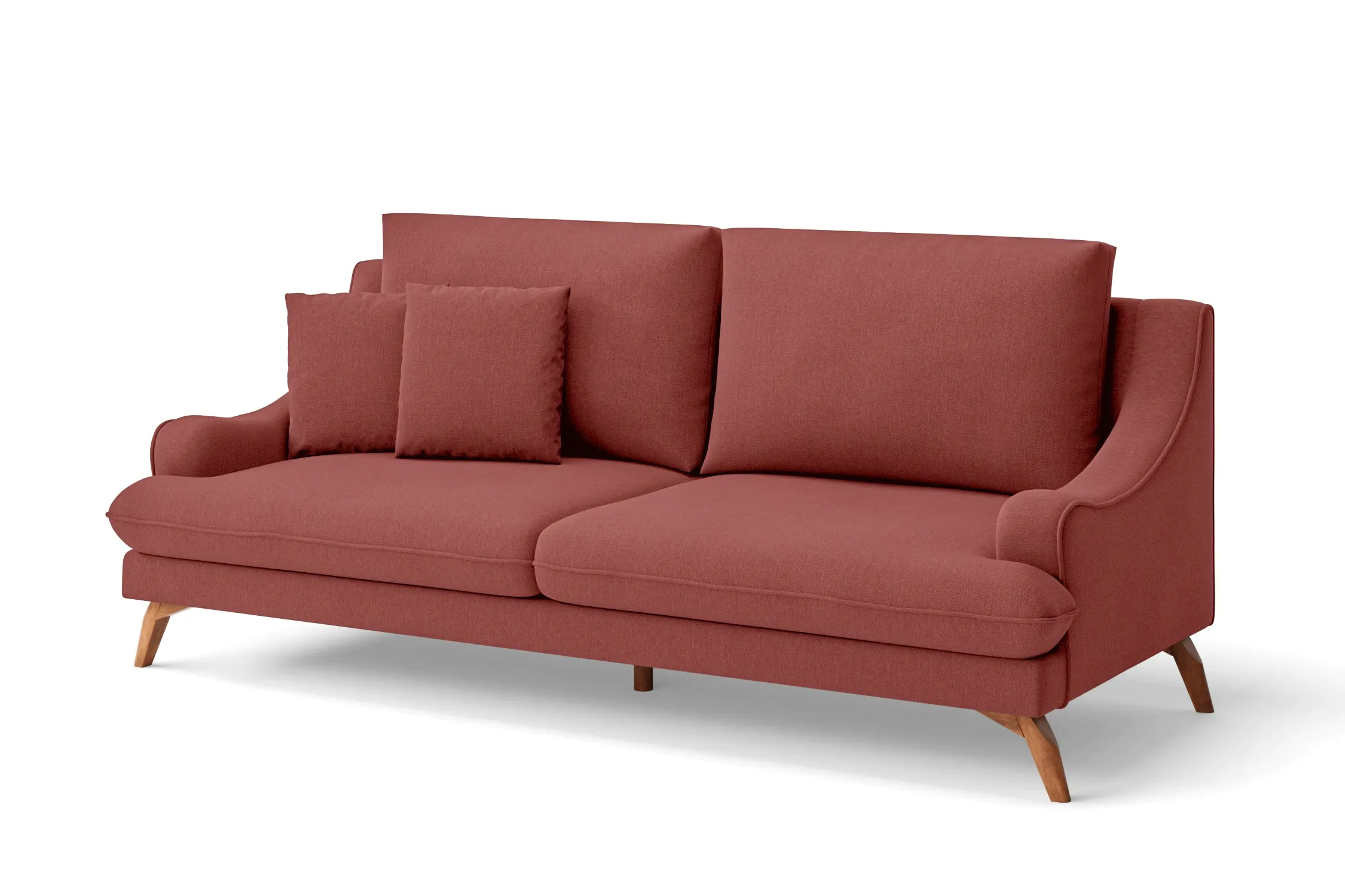 Savona 3 Seater Sofa Rose Pink Linen Fabric