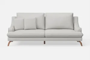 Savona 3 Seater Sofa White Leather