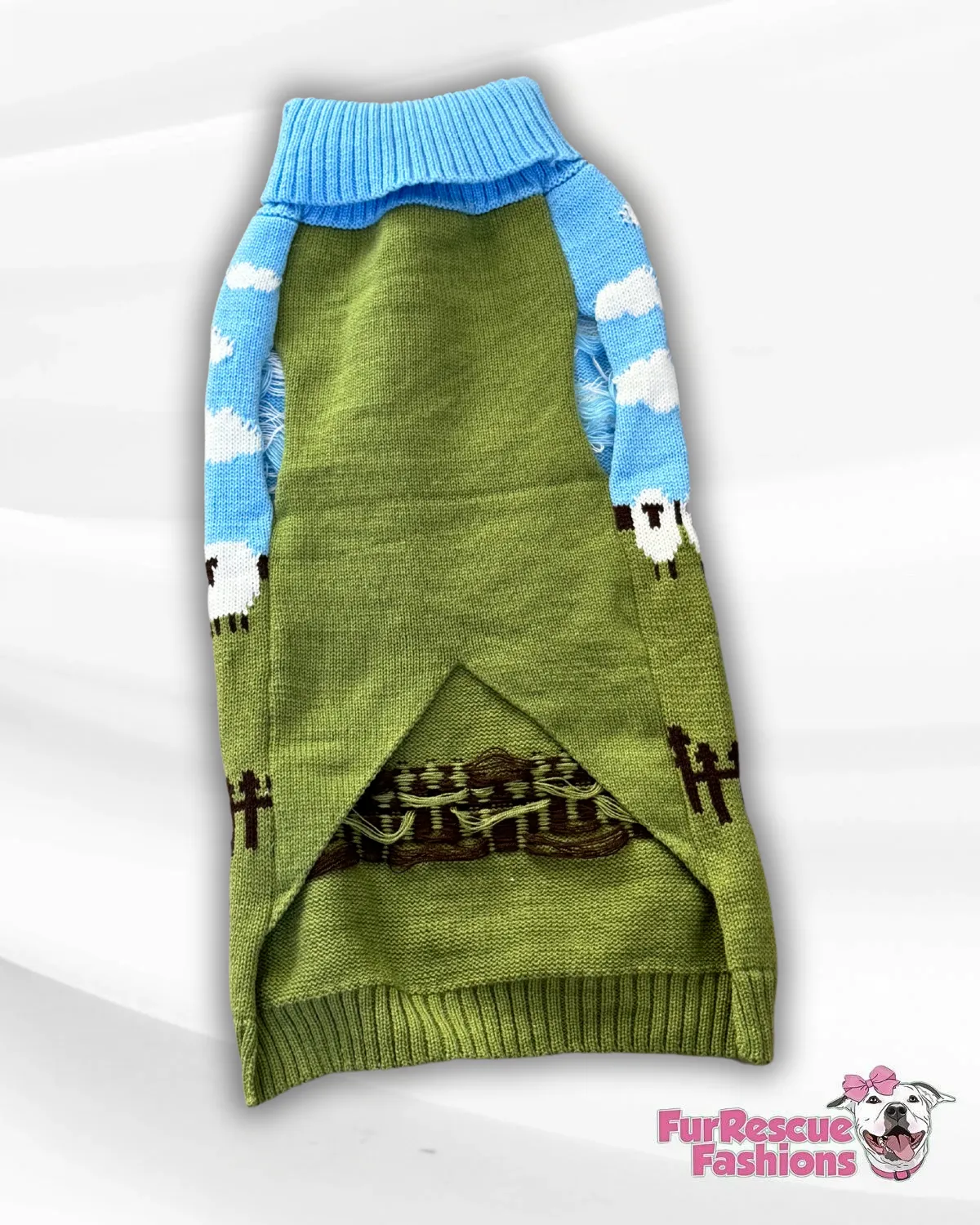 Sheepish Snuggle Knitted Dog Vest