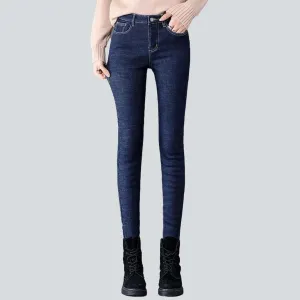 Skinny winter jeans for women