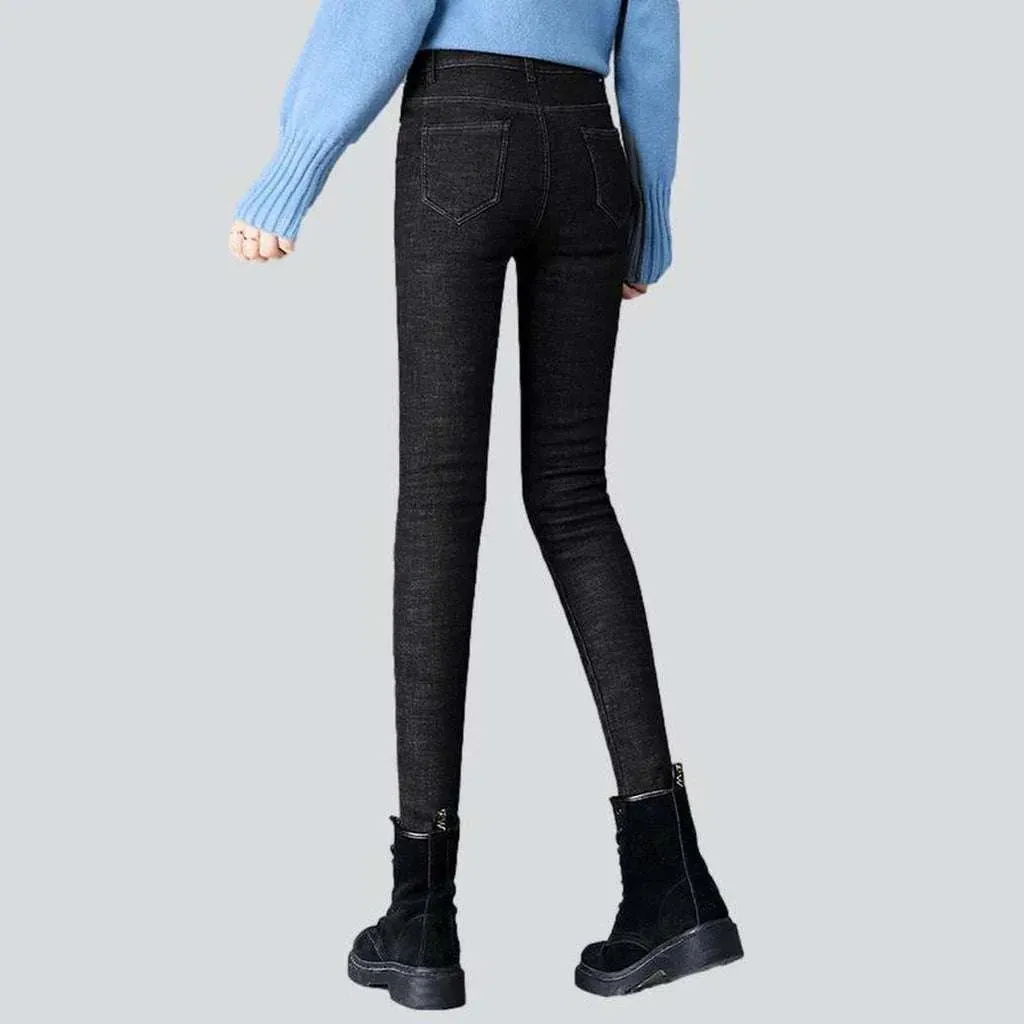 Skinny winter jeans for women