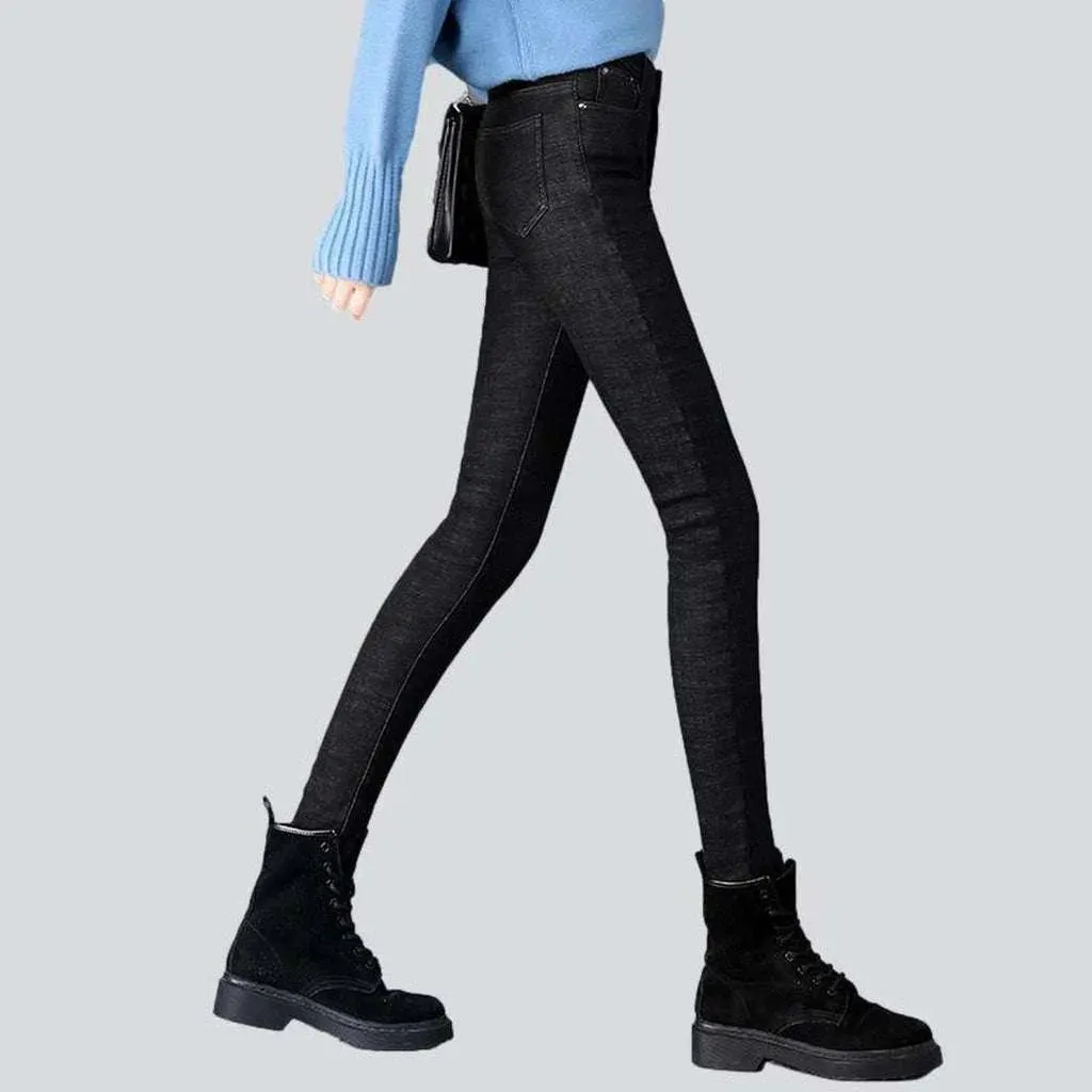 Skinny winter jeans for women