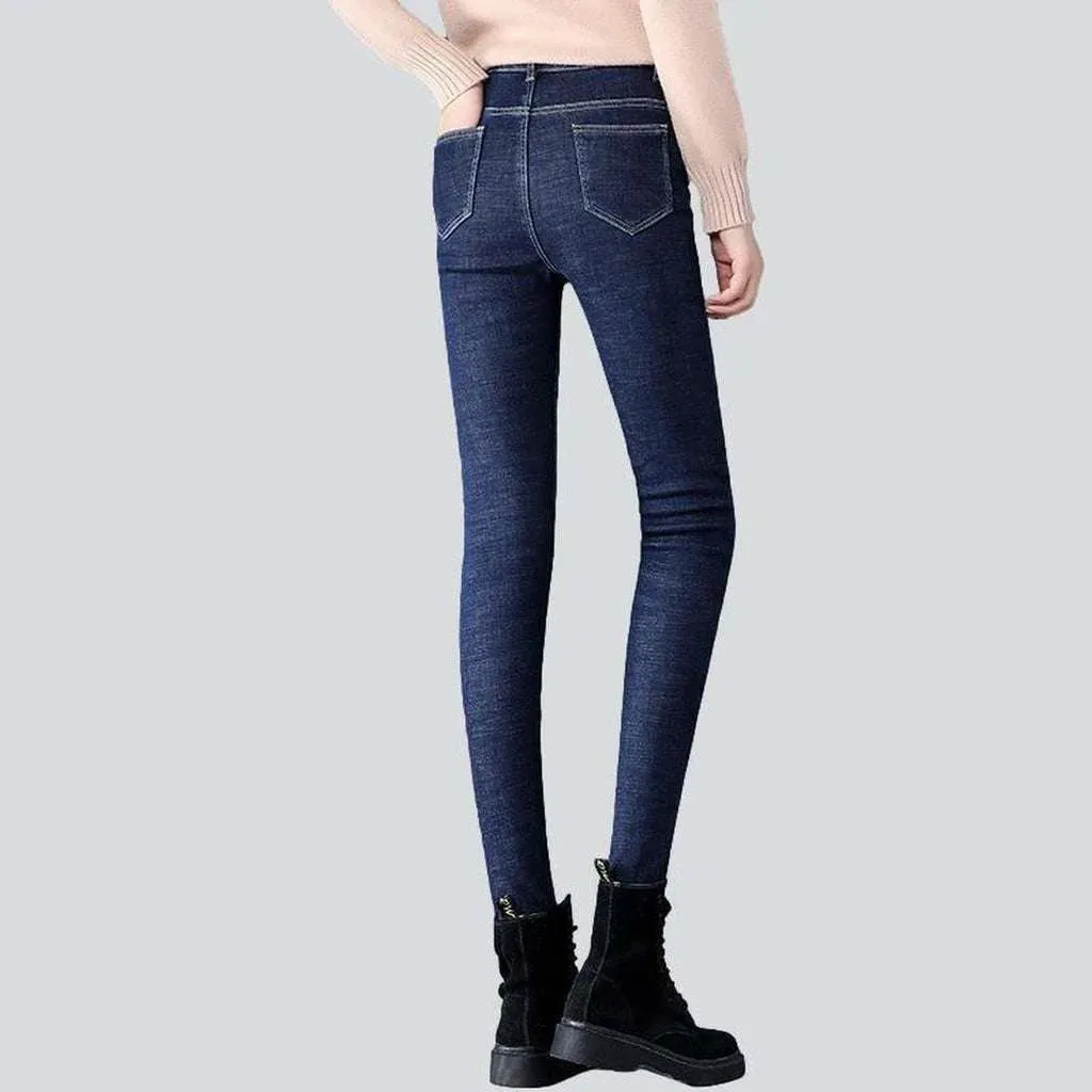 Skinny winter jeans for women